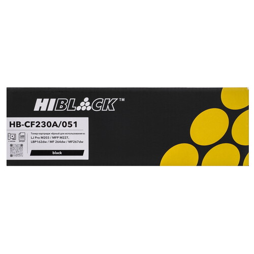 Купить Тонер-картридж лазерный Hi-Black HB-CF230A/051 черный, с чипом  9263951. Характеристики, отзывы и цены в Донецке
