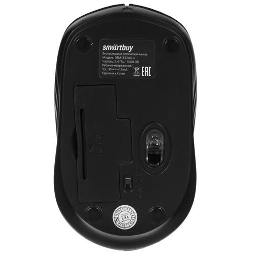 Купить Мышь беспроводная Smartbuy ONE SBM-332AG-K  черный  4763113. Характеристики, отзывы и цены в Донецке
