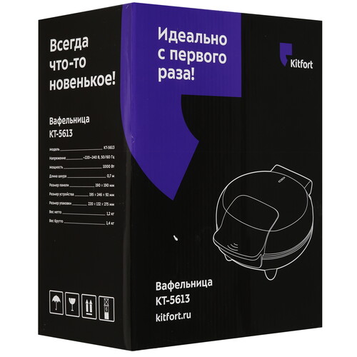 Купить Вафельница Kitfort КТ-5613 красный  9283625. Характеристики, отзывы и цены в Донецке