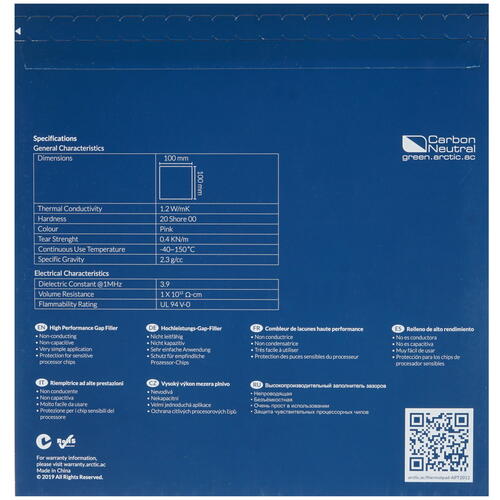 Купить Набор термопрокладок Arctic Cooling Thermal Pad [ACTPD00020A]  1629705. Характеристики, отзывы и цены в Донецке