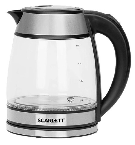 Купить Электрочайник Scarlett SC-EK27G54 серебристый  9282511. Характеристики, отзывы и цены в Донецке
