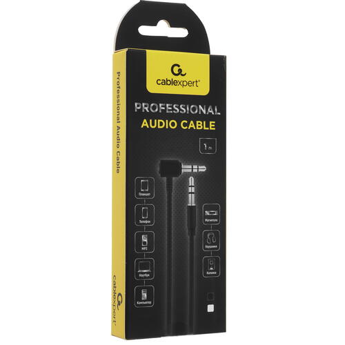 Купить Кабель   Cablexpert 3.5 mm jack - 3.5 mm jack черный  5452302. Характеристики, отзывы и цены в Донецке