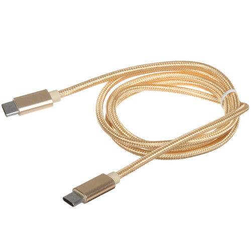 Купить Кабель круглый Атом USB Type-C - USB Type-C золотистый 1 м  5480094. Характеристики, отзывы и цены в Донецке