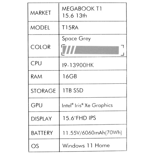 Купить 15.6" Ноутбук Tecno Megabook T15RA серый  5636424. Характеристики, отзывы и цены в Донецке