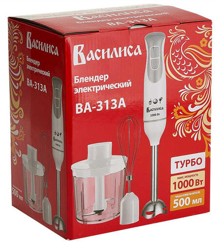 Купить Блендер погружной Василиса ВА-313A белый  9050514. Характеристики, отзывы и цены в Донецке