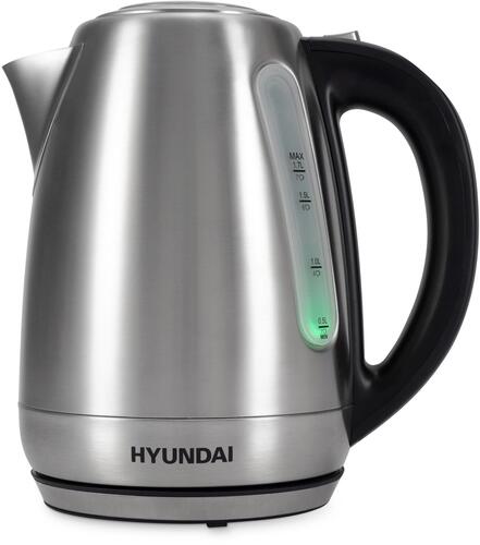 Купить Электрочайник Hyundai HYK-S8408 серебристый  9091248. Характеристики, отзывы и цены в Донецке