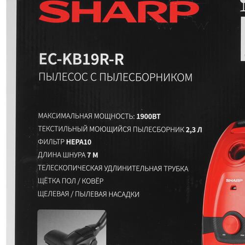 Купить Пылесос Sharp EC-KB19R-R красный  5323609. Характеристики, отзывы и цены в Донецке