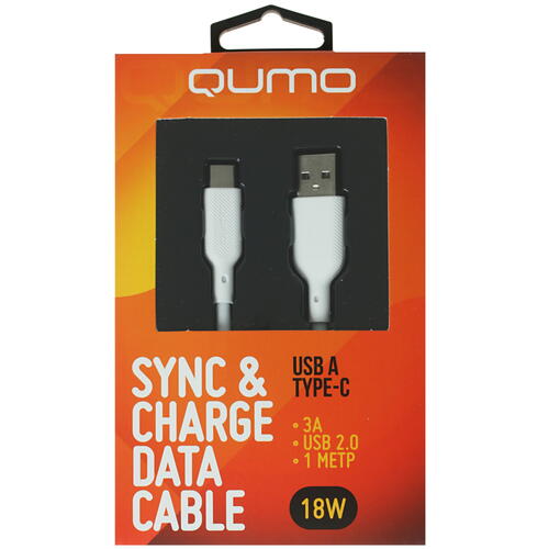 Купить Кабель круглый QUMO USB Type-C - USB 2.0 Type-A белый 1 м  4850189. Характеристики, отзывы и цены в Донецке