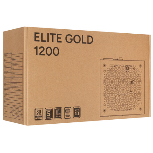 Купить Блок питания CoolerMaster ELITE Gold 1200 [MPW-C001-AFAG-BEU] черный  5638024. Характеристики, отзывы и цены в Донецке