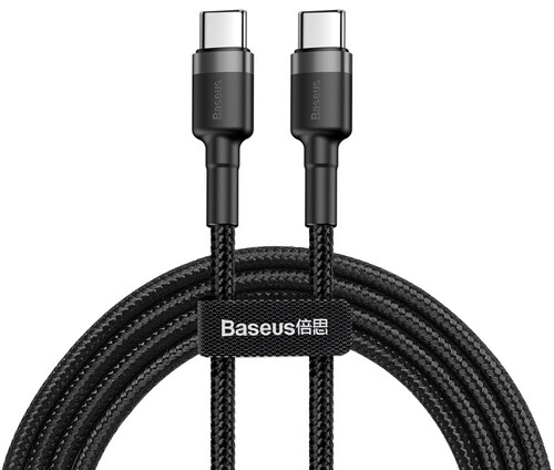 Купить Кабель круглый Baseus USB Type-C - USB Type-C черный 1 м  9167115. Характеристики, отзывы и цены в Донецке