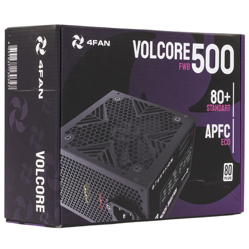 Купить Блок питания 4FAN Volcore FWB500 [VOLFWB500] черный  9291282. Характеристики, отзывы и цены в Донецке