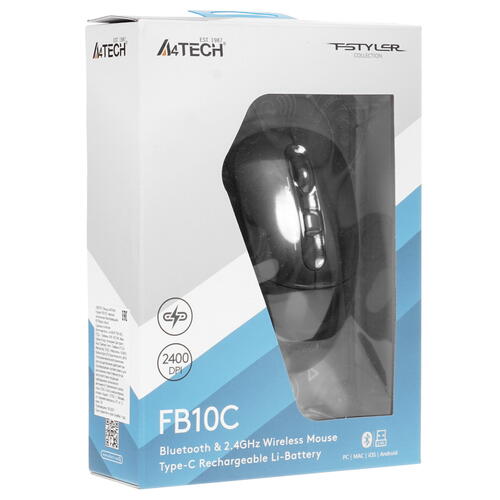 Купить Мышь беспроводная A4Tech Fstyler FB10C  черный  4888865. Характеристики, отзывы и цены в Донецке