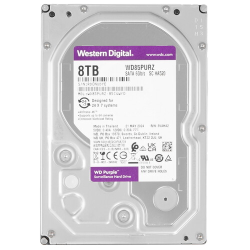 Купить 8 ТБ Жесткий диск WD Purple [WD85PURZ]  5464554. Характеристики, отзывы и цены в Донецке