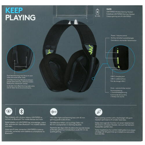 Купить Беспроводные наушники Logitech G435 черный 2021  4868257. Характеристики, отзывы и цены в Донецке