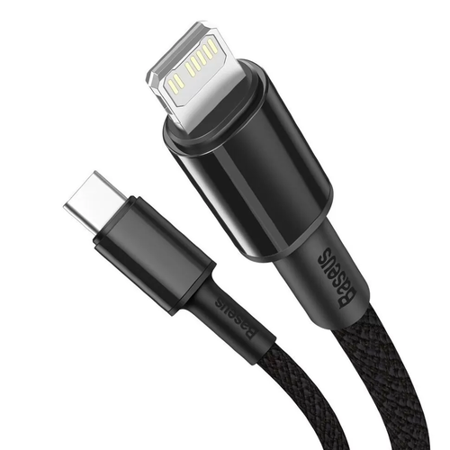 Купить Кабель круглый Baseus Lightning 8-pin - USB Type-C черный 2 м  9907392. Характеристики, отзывы и цены в Донецке