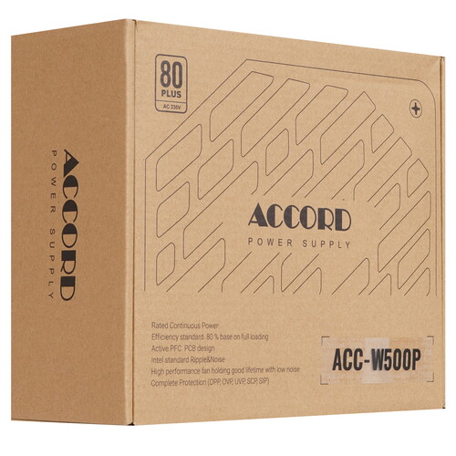 Купить Блок питания Accord ACC-W500P  5614628. Характеристики, отзывы и цены в Донецке