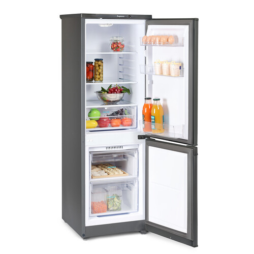 Купить Холодильник с морозильником   БИРЮСА W418 серый  9283702. Характеристики, отзывы и цены в Донецке