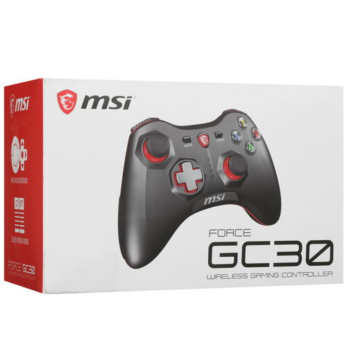 Купить Геймпад беспроводной/проводной MSI Force GC30 черный  1289628. Характеристики, отзывы и цены в Донецке