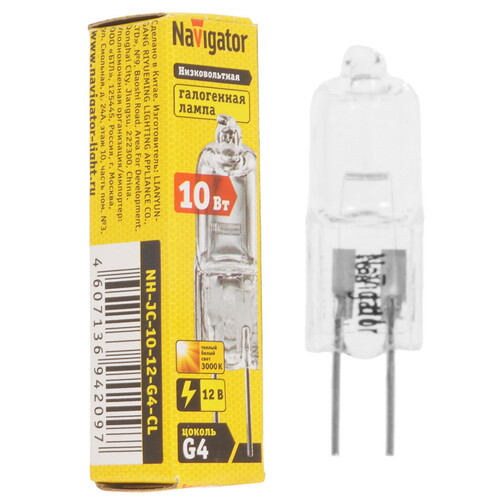 Купить Лампа галогенная Navigator 94 209 JC 10W clear  9114160. Характеристики, отзывы и цены в Донецке