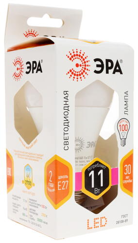 Купить Лампа светодиодная ЭРА LED smd A60-11w-827-E27  1184420. Характеристики, отзывы и цены в Донецке