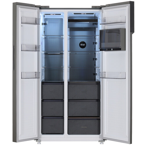 Купить Холодильник Side by Side  DEXP SBS6-63AMG серебристый  5401310. Характеристики, отзывы и цены в Донецке