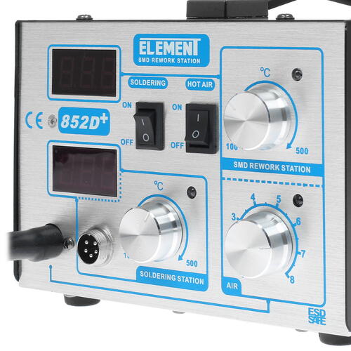 Купить Паяльная станция ELEMENT 852D+  8105943. Характеристики, отзывы и цены в Донецке