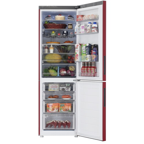 Купить Холодильник с морозильником   Haier C2F636CRRGU1 красный  5463886. Характеристики, отзывы и цены в Донецке