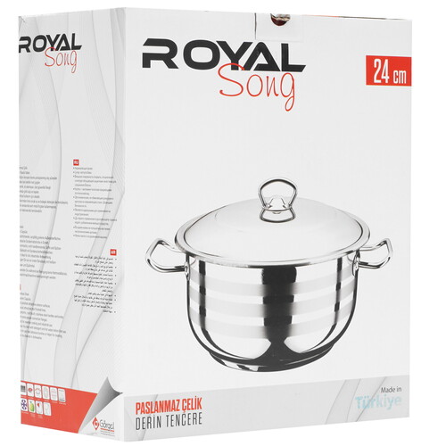 Купить Кастрюля Dariis ROYAL R179/R205 5.1 л 24 см серебристый  9197652. Характеристики, отзывы и цены в Донецке