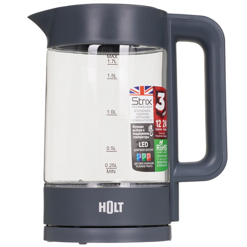 Купить Электрочайник Holt HT-KT-027 черный  9283445. Характеристики, отзывы и цены в Донецке