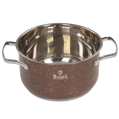 Купить Кастрюля Rashel Стефани R-306z 3.6 л 20 см коричневый  9320872. Характеристики, отзывы и цены в Донецке