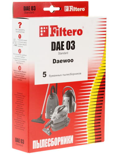 Купить Мешок-пылесборник Filtero DAE 03 Standard бежевый  6678383. Характеристики, отзывы и цены в Донецке