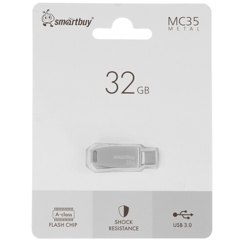 Купить Память OTG USB Flash 32 ГБ SmartBuy MC35 Dual [SB32GBMC35]  5613446. Характеристики, отзывы и цены в Донецке