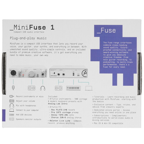 Купить Внешняя звуковая карта Arturia MiniFuse 1  5005286. Характеристики, отзывы и цены в Донецке