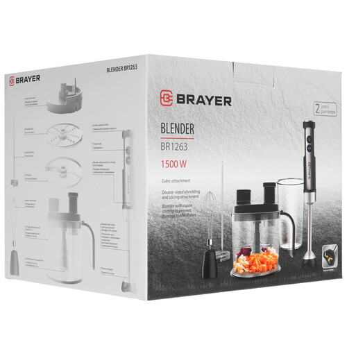 Купить Блендер погружной Brayer 1263BR черный  9171694. Характеристики, отзывы и цены в Донецке