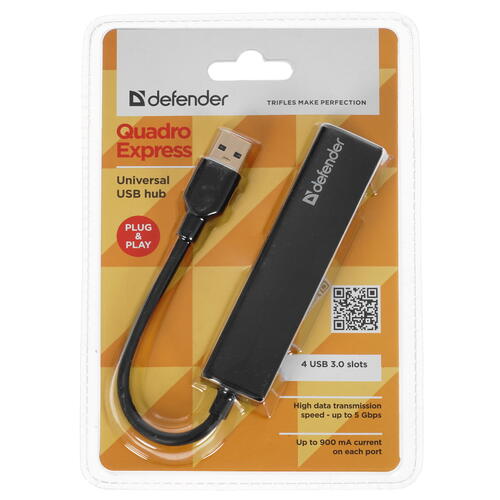 Купить USB-разветвитель Defender Quadro Express  5034186. Характеристики, отзывы и цены в Донецке