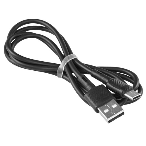 Купить Кабель круглый Hoco USB Type-C - USB 2.0 Type-A черный 1 м  5475043. Характеристики, отзывы и цены в Донецке