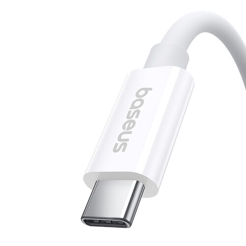 Купить Кабель круглый Baseus USB Type-C - USB Type-C белый 1 м  5627492. Характеристики, отзывы и цены в Донецке