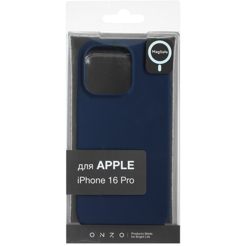 Купить Накладка  ONZO Velvet MagSafe для Apple iPhone 16 Pro синий  9296564. Характеристики, отзывы и цены в Донецке