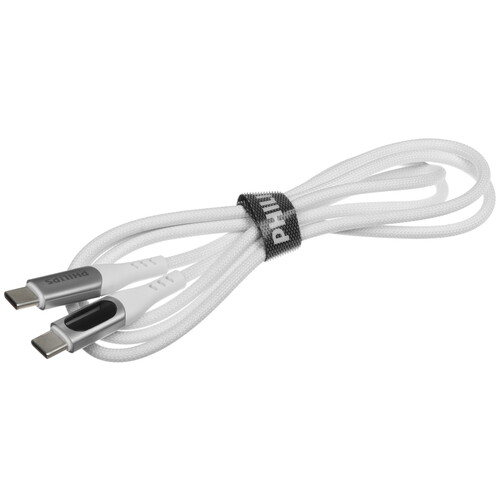 Купить Кабель круглый PHILIPS USB Type-C - USB Type-C белый 1.2 м  5492649. Характеристики, отзывы и цены в Донецке