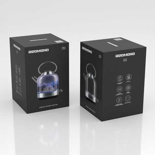 Купить Электрочайник Redmond KG221 серебристый  9131476. Характеристики, отзывы и цены в Донецке