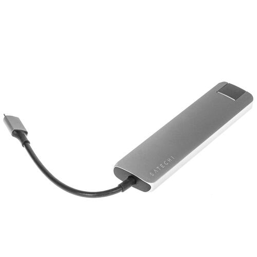 Купить Док-станция Satechi Type-C Slim Multiport with Ethernet Adapter серый  9073308. Характеристики, отзывы и цены в Донецке
