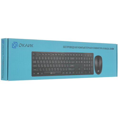 Купить Клавиатура+мышь беспроводная   Oklick 240M черный  4861849. Характеристики, отзывы и цены в Донецке