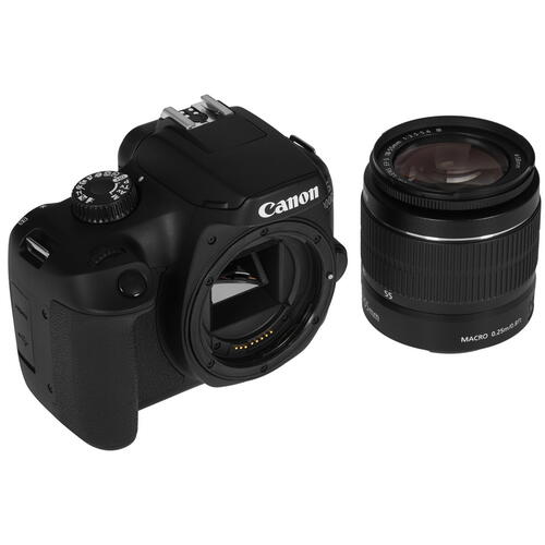 Купить Зеркальный фотоаппарат Canon EOS 4000D Kit 18-55mm III черный  5404003. Характеристики, отзывы и цены в Донецке