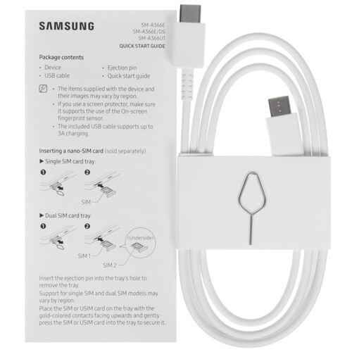 Купить 6.7" Смартфон Samsung Galaxy A36 256 ГБ белый  5621228. Характеристики, отзывы и цены в Донецке