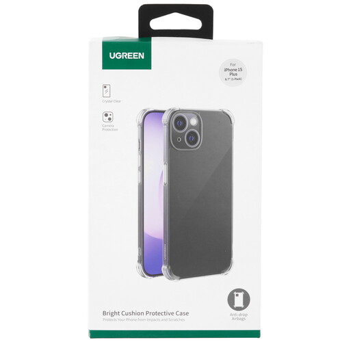 Купить Накладка  Ugreen LP718 для Apple iPhone 15 Plus прозрачный  9155109. Характеристики, отзывы и цены в Донецке