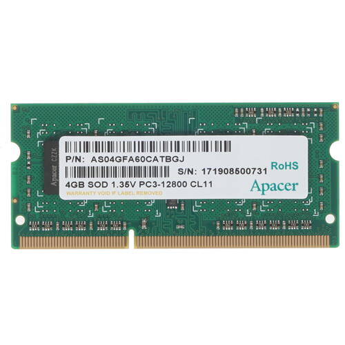 Купить Оперативная память SODIMM Apacer [DV.04G2K.KAM] 4 ГБ  8117650. Характеристики, отзывы и цены в Донецке