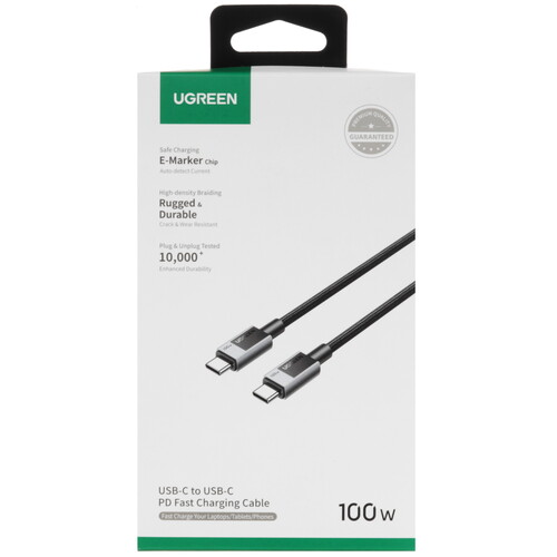 Купить Кабель круглый Ugreen USB Type-C - USB Type-C серый 2 м  5600455. Характеристики, отзывы и цены в Донецке