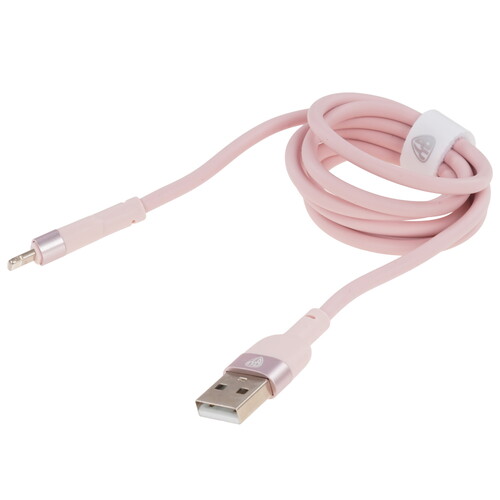 Купить Кабель круглый BY Lightning 8-pin - USB 2.0 Type-A розовый 1 м  5482119. Характеристики, отзывы и цены в Донецке