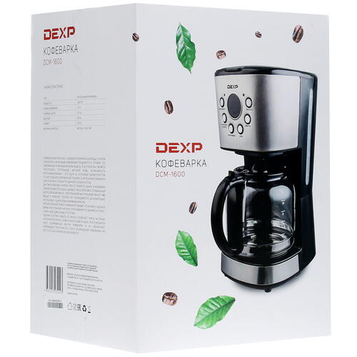 Купить Кофеварка капельная DEXP DCM-1600 серебристый  1296323. Характеристики, отзывы и цены в Донецке