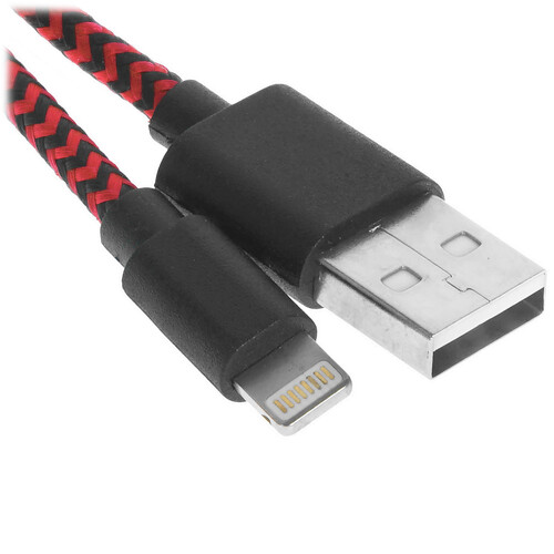 Купить Кабель круглый PERO Lightning 8-pin - USB 2.0 Type-A красный 1 м  5048597. Характеристики, отзывы и цены в Донецке